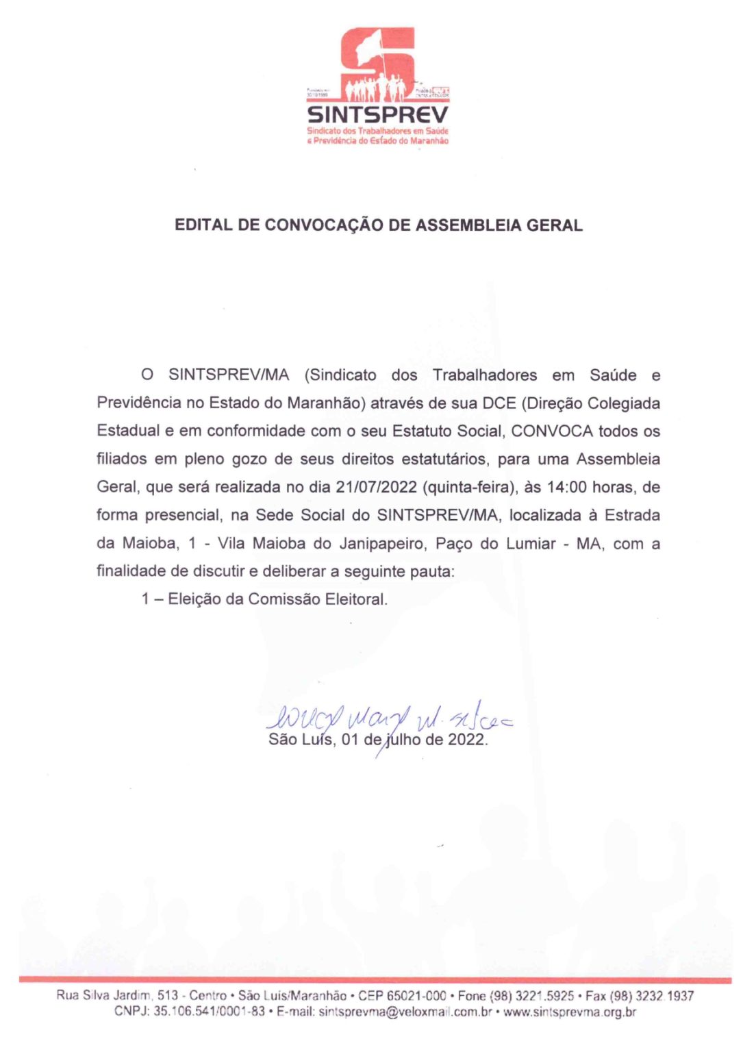 Edital De ConvocaÇÃo De Assembleia Geral 4438